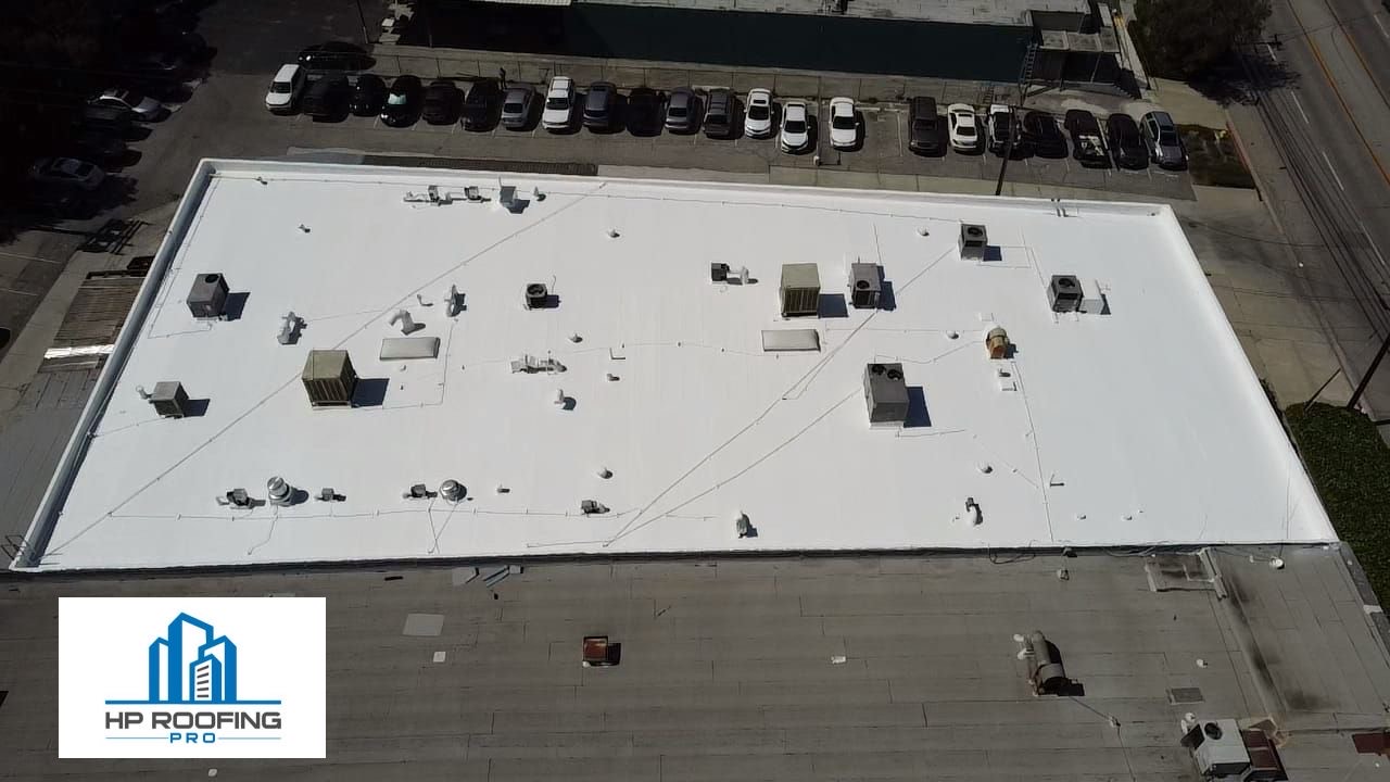 UTC distribution warehouse acrylic cool-roof restoration in Monterey Park